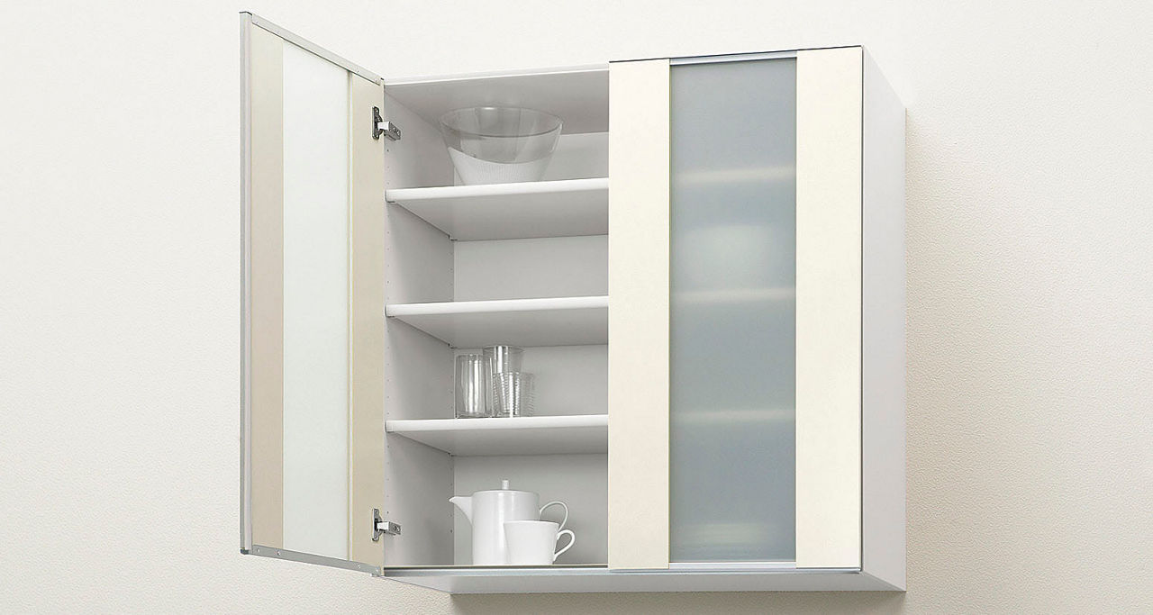 ウォールキャビネット_シースルー開き扉