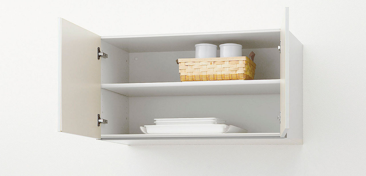 ウォールキャビネット_開き扉(取手レス)