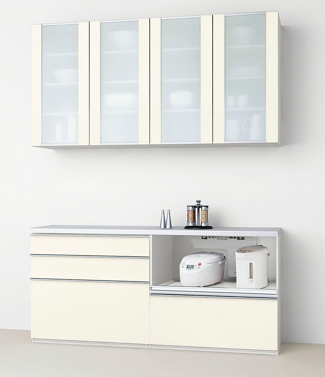 カウンタープラン_家電収納(蒸気排出ユニット付)下段引出しプラン