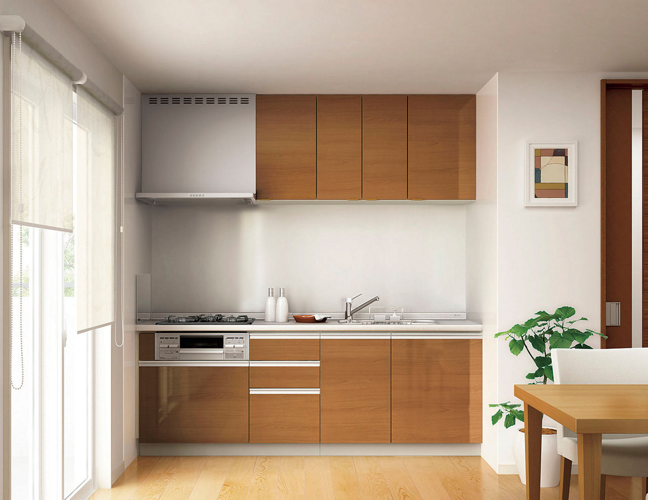 取り替えキッチンパッとりくん_GXシリーズ_I型キッチン間口220cm_フロアユニット