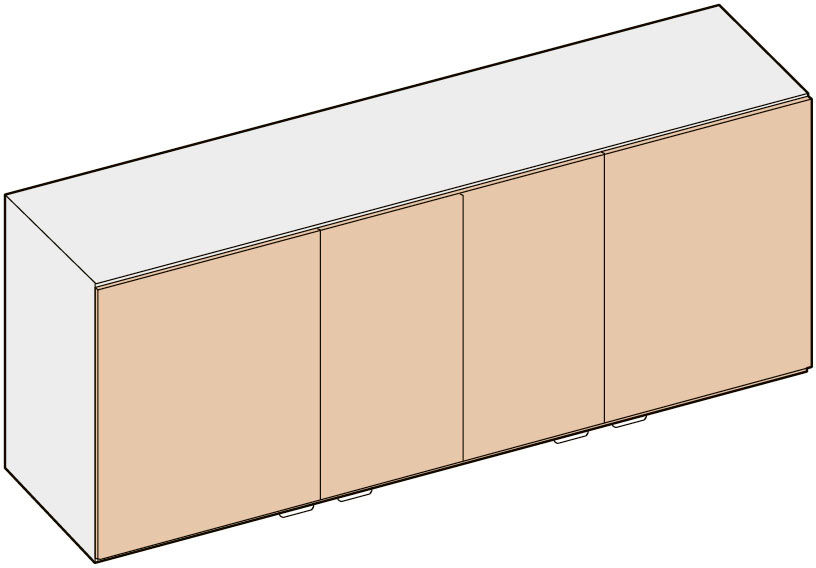 セクショナルキッチン_GK-BL型_吊戸棚(高さ50cm)_間口150cm