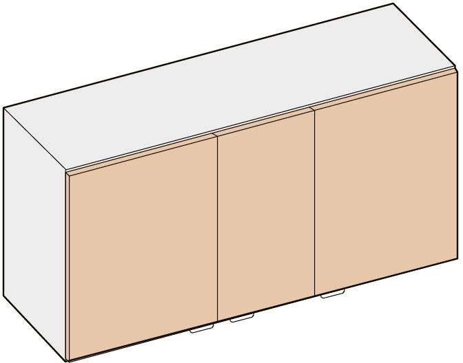 セクショナルキッチン_GK-BL型_吊戸棚(高さ50cm)_間口120cm