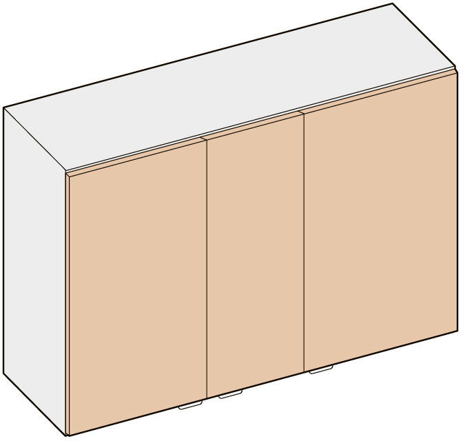 セクショナルキッチン_GK-BL型_吊戸棚(高さ70cm)_間口120cm