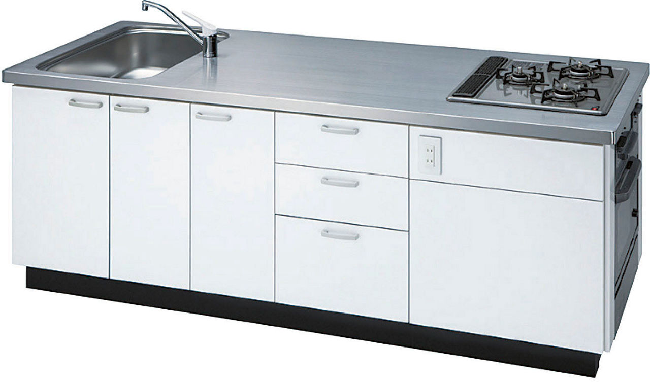 調理実習台_収納・オーブンレンジ_ES型生徒用(両面収納タイプ)_CR-Qタイプ