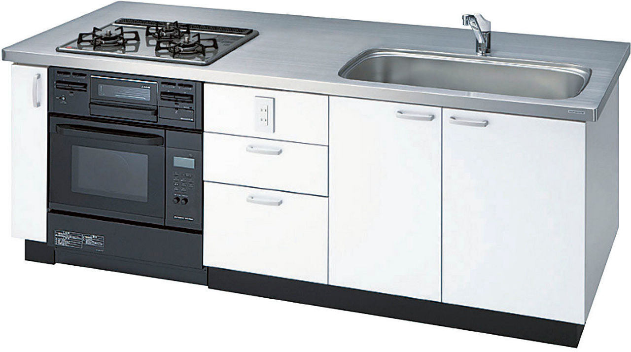 調理実習台_収納・オーブンレンジ_ET型教師用_CRタイプ