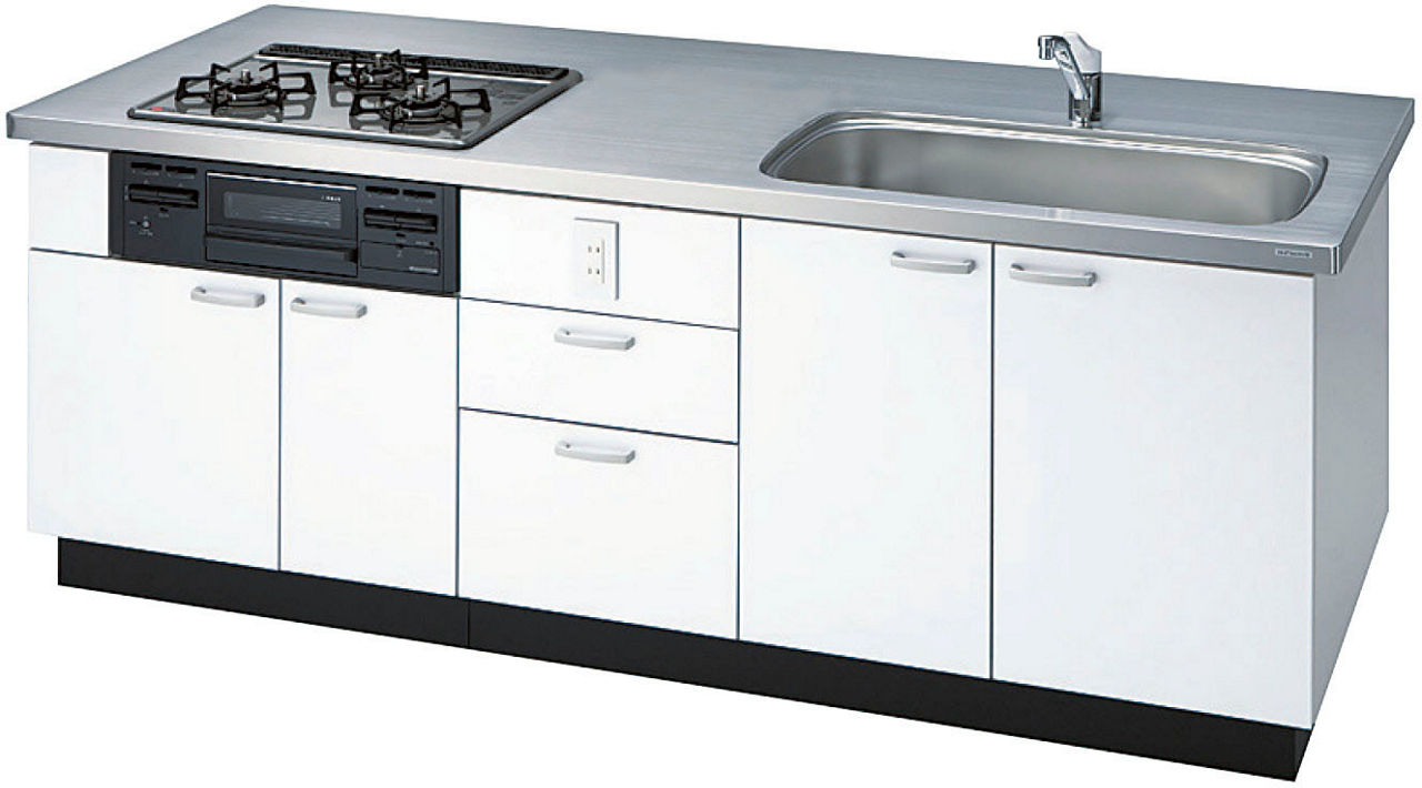 調理実習台_収納・ドロップインコンロ_ET_型教師用_CKタイプ