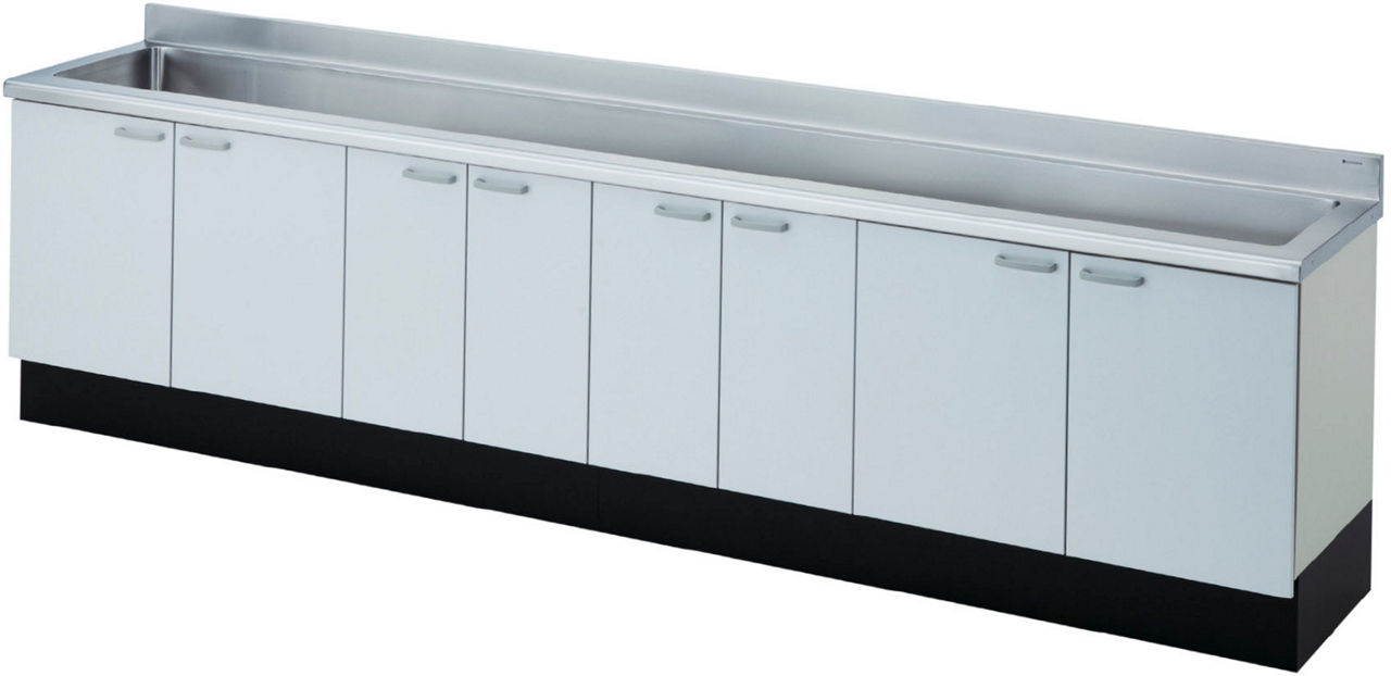 手洗いシンク_木製キャビネットタイプ