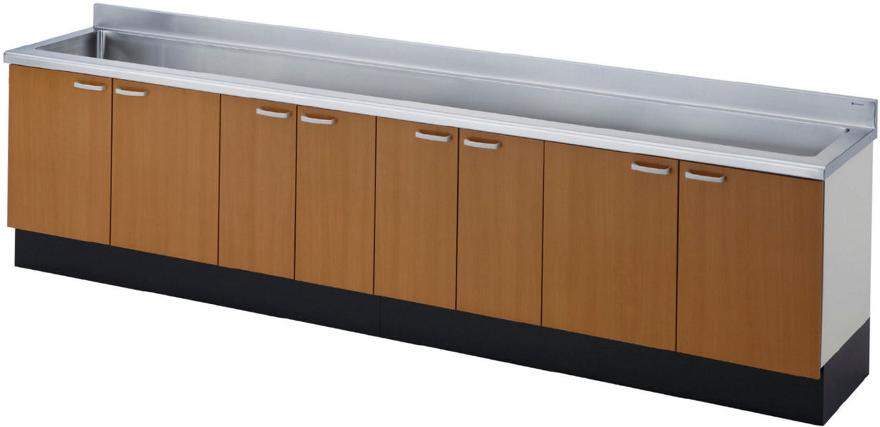 手洗いシンク_木製キャビネットタイプ