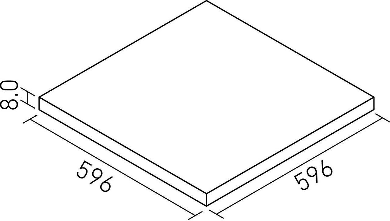 プレジャート_600角平(8.0mm厚)_形状図