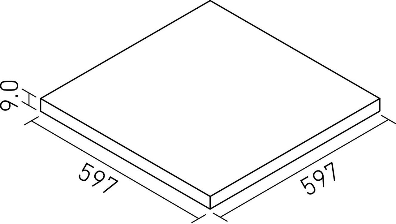 トリロジーNX_600角平(9.0mm厚)_形状図