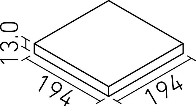 庵路_200mm角平(13.0mm厚)_形状図