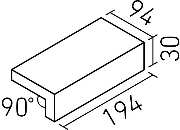 庵路_200X100mm角垂れ付き段鼻(13.0mm厚)_形状図