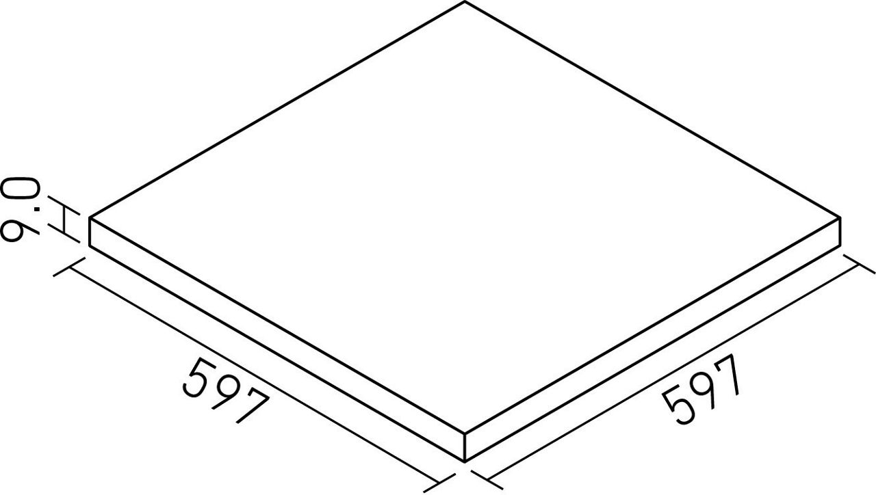 テラエ_600角平(9.0mm厚)_形状図