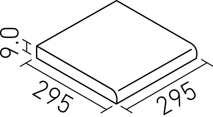 ベスパ_300mm角段鼻(9.0mm厚)_形状図