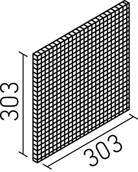 ジュエリーモザイク_10mm角ネット張り(4.0mm厚)_形状図