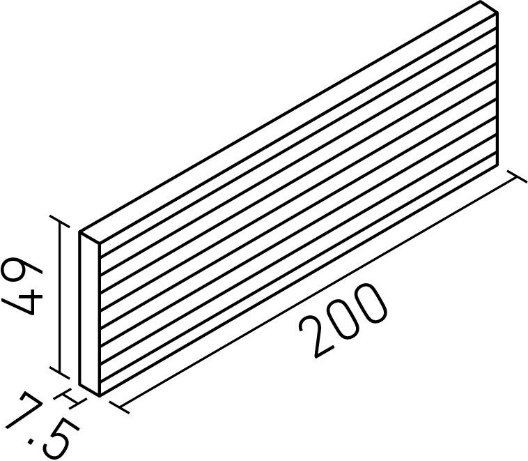 グレンブルック_200X50角平(レリーフA)(7.5mm厚)_形状図