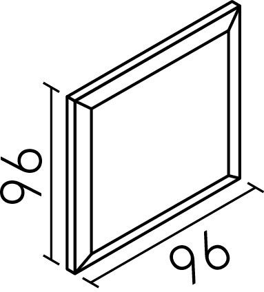 ディアマンテIII_100mm角平(5.0＋4.0mm厚)_形状図