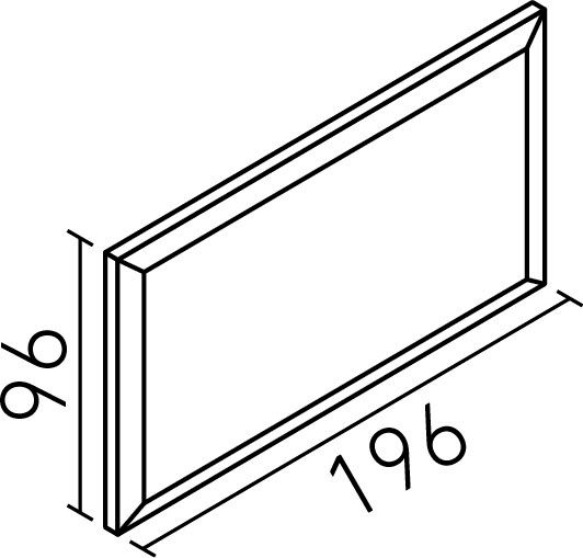 ディアマンテIII_200X100mm角平(5.0＋4.0mm厚)_形状図