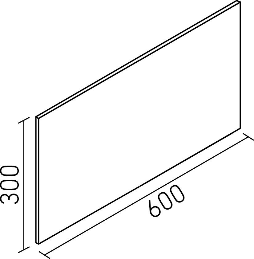 スマートモザイクシート_600X300mm(1シート)(6.0mm厚)_形状図