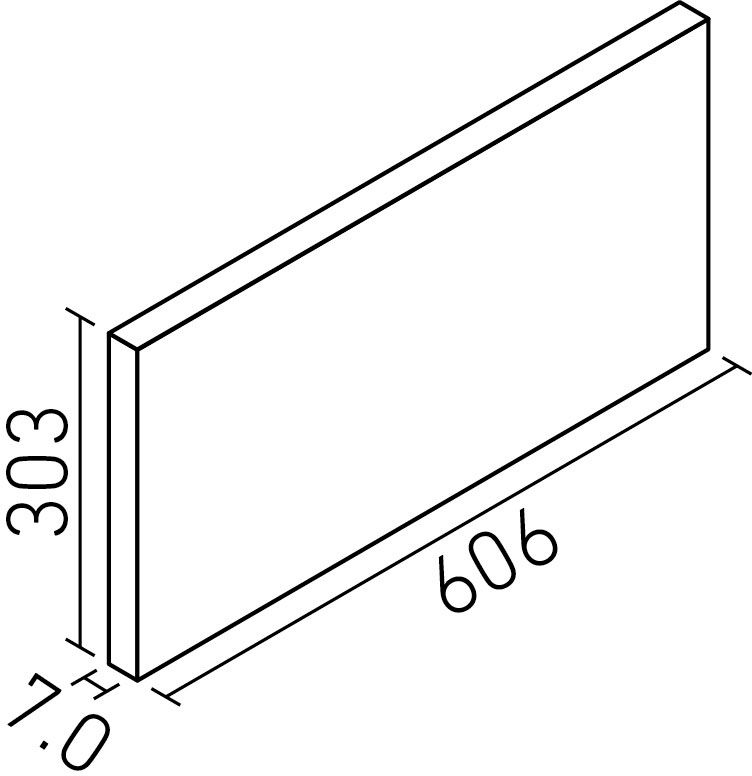 エコカラットプラス_グランクォーツ_606X303角平(7.0mm厚)_形状図