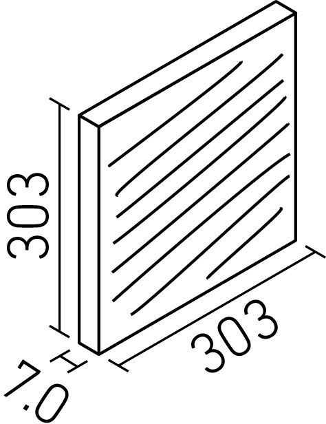 エコカラットプラス_ストーンII_303角平(7.0mm厚)_形状図