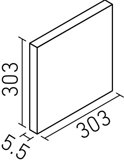 エコカラットプラス_フェミーナ_303角平(5.5mm厚)_形状図