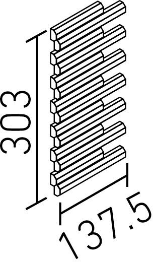 細割ボーダー_出隅用平ネット張り(馬踏目地)(13.5mm厚)_形状図