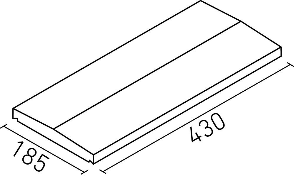 陶笠木(とうかさぎ)_430X185笠木(21.0mm厚)_形状図