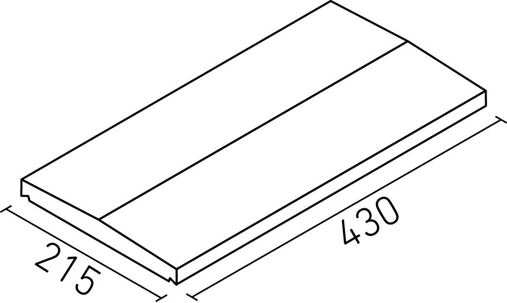 陶笠木(とうかさぎ)_430X215笠木(21.0mm厚)_形状図