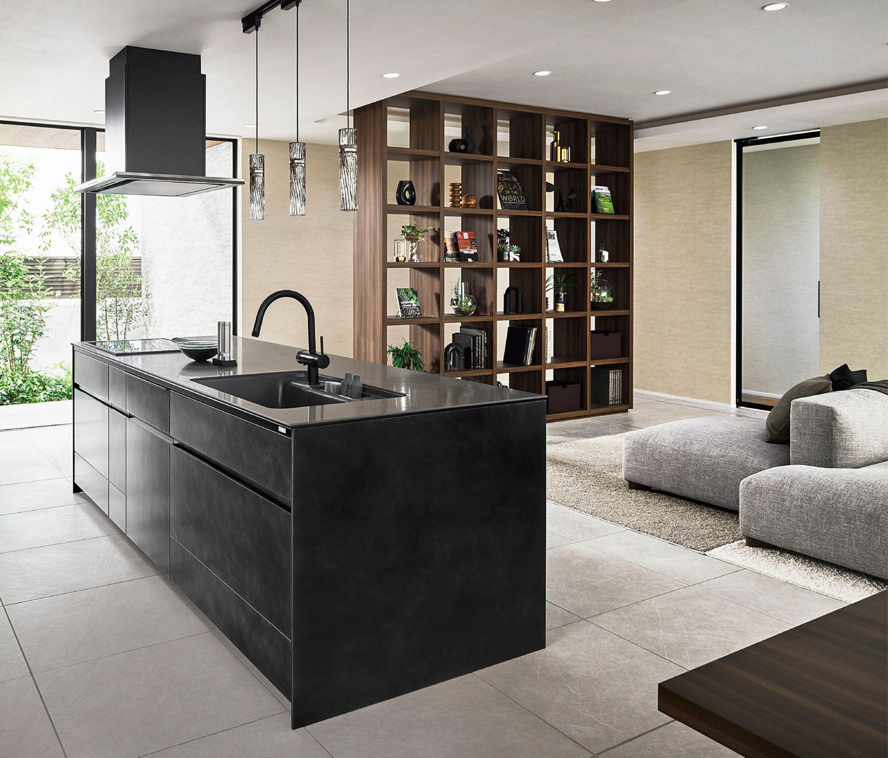 Plan1_GRACE_STYLE_オープン対面キッチン_センターキッチン_アイランド型