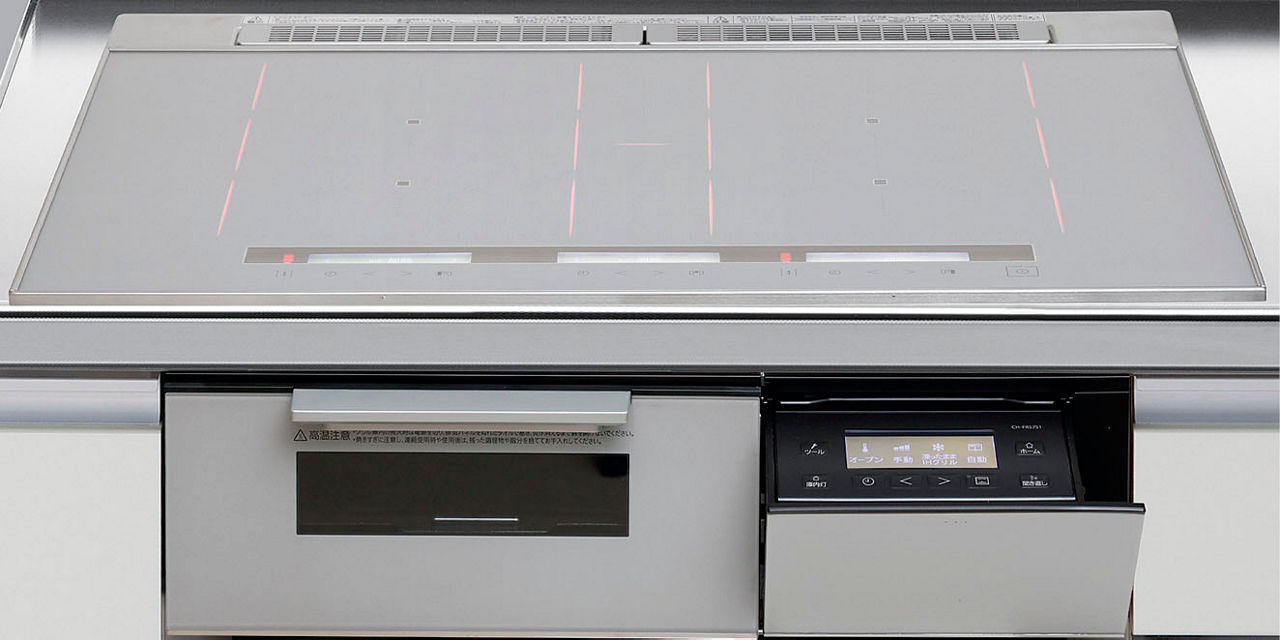 R82_3口エクスパンドIH・加熱エリア選択タイプ_無水両面焼グリル