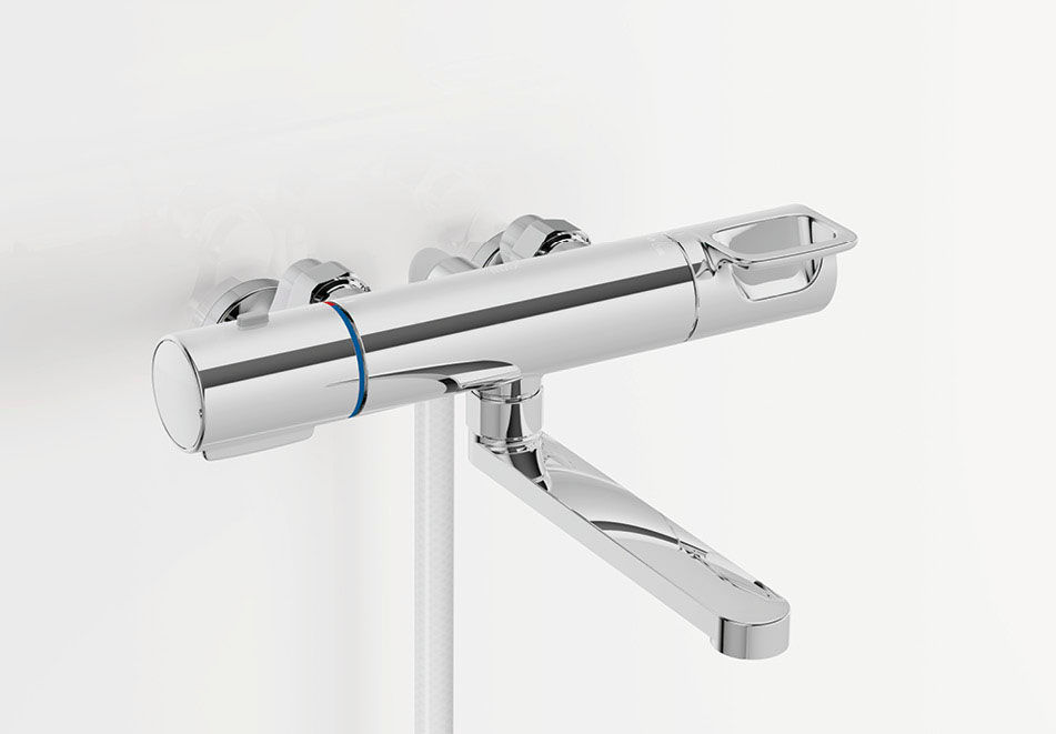 兼用壁付サーモ水栓(クロマーレS)吐水170mm