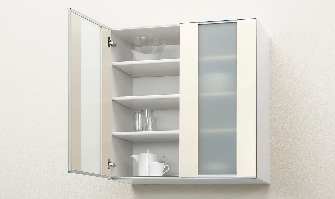 ウォールキャビネット_シースルー開き扉