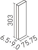 形状図1-1)エコカラットプラス_リブスレート_303×75角平