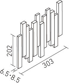 形状図1-1)エコカラットプラス_シングレース_25×202角ネット張り