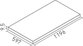 形状図1-1)タイムバーン_外床タイプ;タイムバーン_内床タイプ_1200×600角平（内床タイプ）