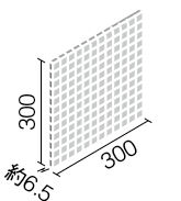 形状図)ラスターガラス_25mm角ネット張り