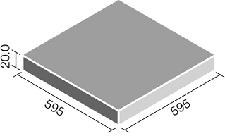 形状図)ヴィコレ_ヴァルストリーム_外床タイプ_600mm角平（20mm厚）（外床タイプ）