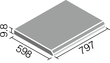 形状図)キラミックステップⅡ（汚垂れ石）_800×600角テーパー仕様