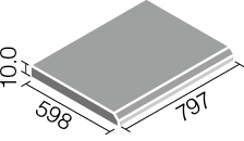 形状図)キラミックステップⅡ（汚垂れ石）_800×600角テーパー仕様