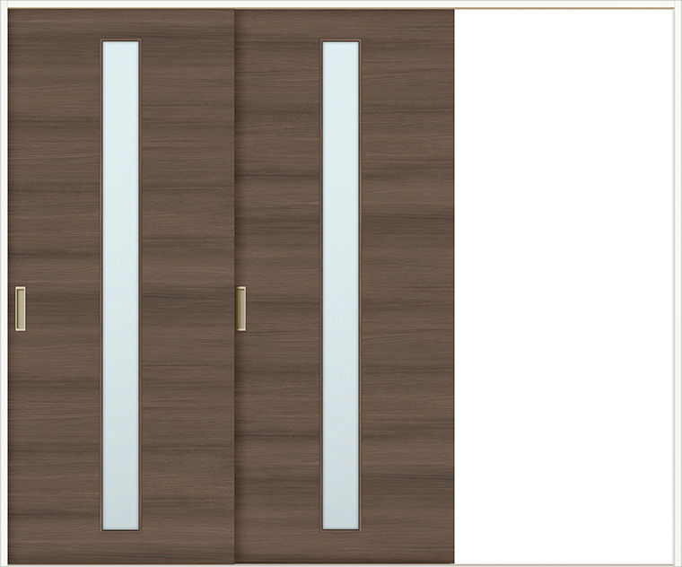 Vレール方式片引戸2枚建_LGA