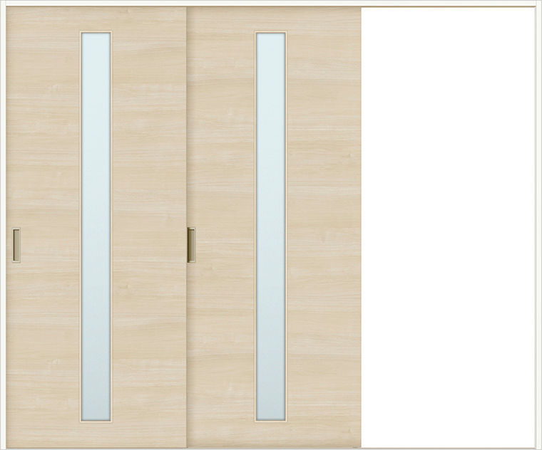 Vレール方式片引戸2枚建_LGA