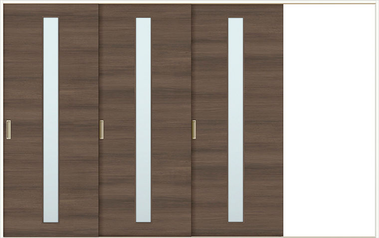 Vレール方式片引戸3枚建_LGA