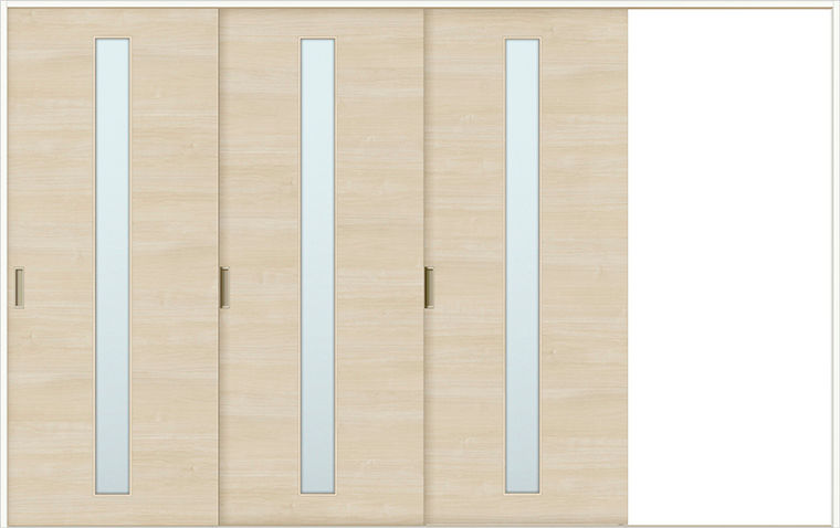 Vレール方式片引戸3枚建_LGA