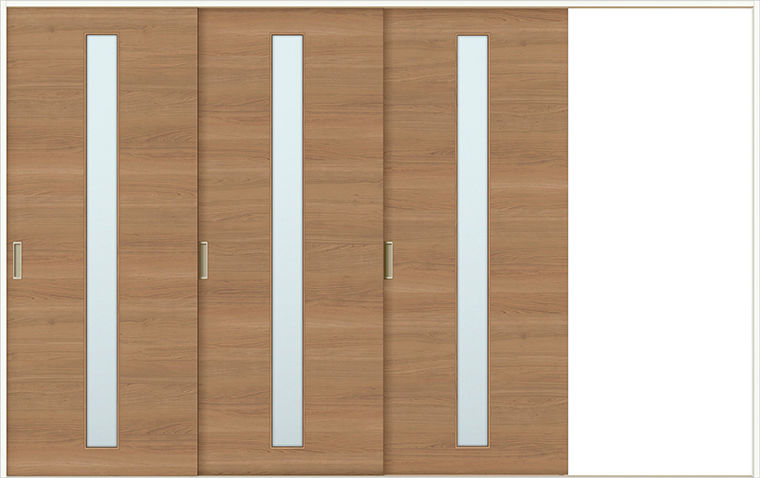 Vレール方式片引戸3枚建_LGA