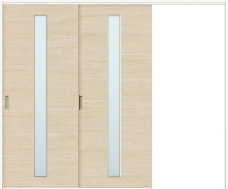 可動間仕切り片引戸2枚建_LGA