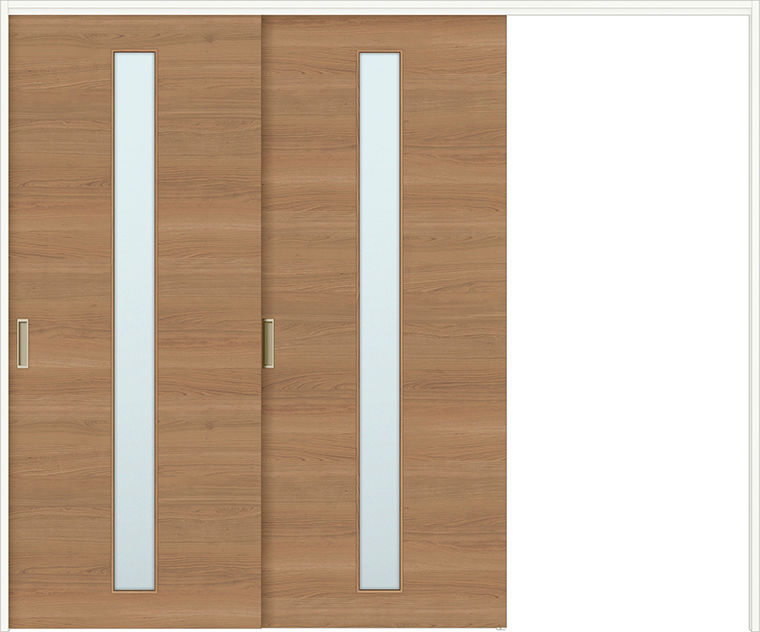 可動間仕切り片引戸2枚建_LGA