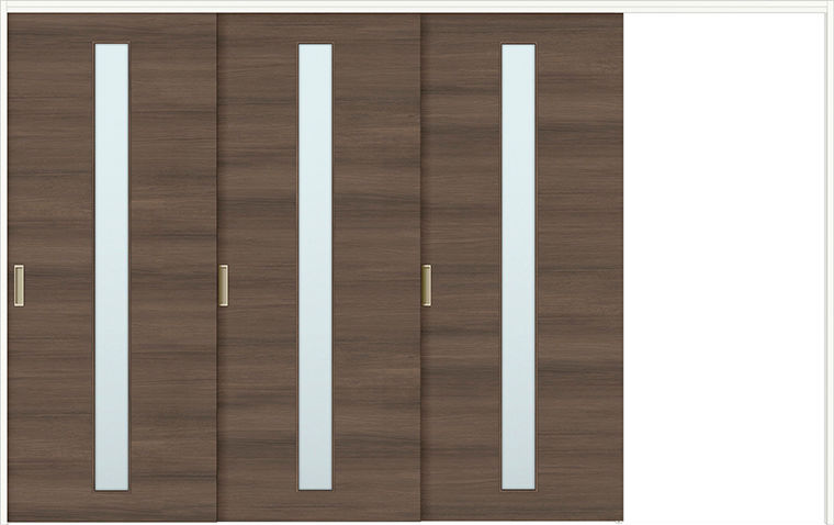 可動間仕切り片引戸3枚建_LGA