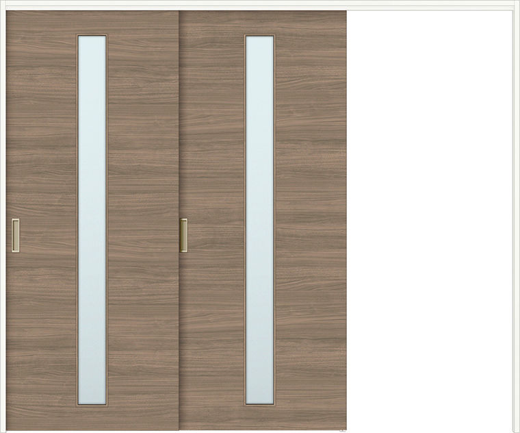 可動間仕切り片引戸2枚建_LGA