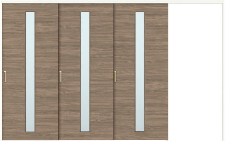 可動間仕切り片引戸3枚建_LGA